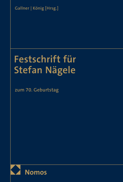 Cover des Buchs: Festschrift für Stefan Nägele