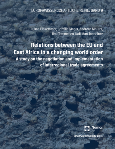 Cover of book: Relations between the EU and East Africa in a changing world order