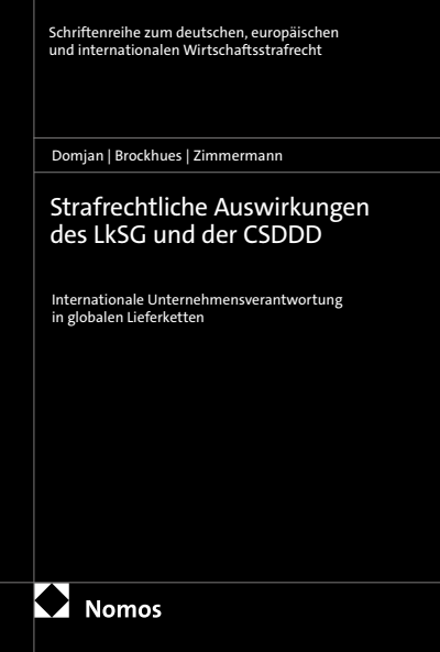 Cover des Buchs: Strafrechtliche Auswirkungen des LkSG und der CSDDD