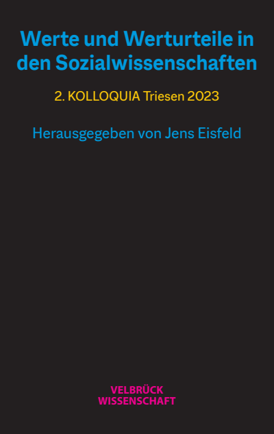 Cover of book: Werte und Werturteile in den Sozialwissenschaften