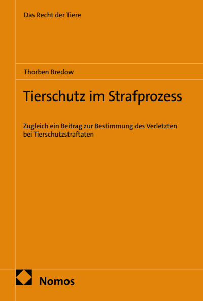 Cover of book: Tierschutz im Strafprozess