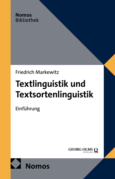 Cover des Buchs: Textlinguistik und Textsortenlinguistik