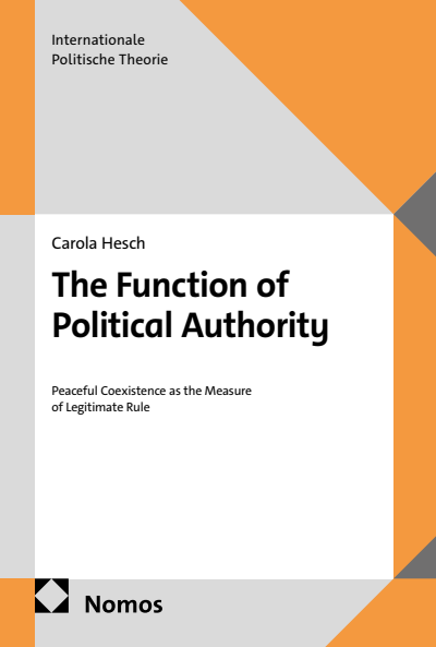 Cover des Buchs: The Function of Political Authority