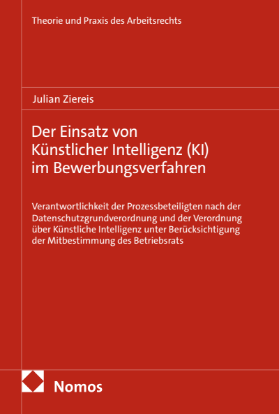 Cover des Buchs: Der Einsatz von Künstlicher Intelligenz (KI) im Bewerbungsverfahren