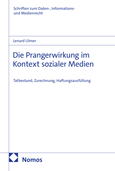 Cover des Buchs: Die Prangerwirkung im Kontext sozialer Medien