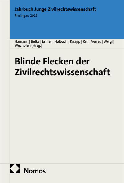 Cover of book: Blinde Flecken der Zivilrechtswissenschaft