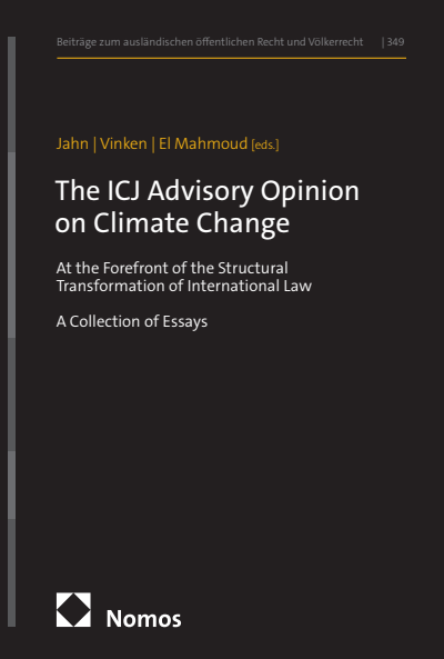 Cover of book: The ICJ Advisory Opinion on Climate Change