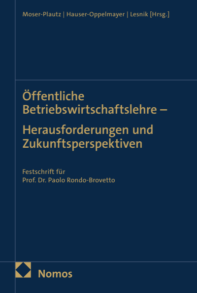Cover des Buchs: Öffentliche Betriebswirtschaftslehre – Herausforderungen und Zukunftsperspektiven