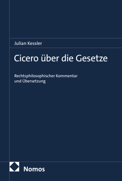 Cover des Buchs: Cicero über die Gesetze