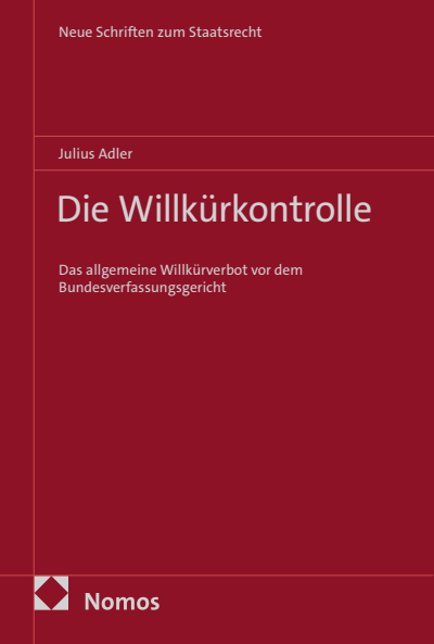 Cover of book: Die Willkürkontrolle