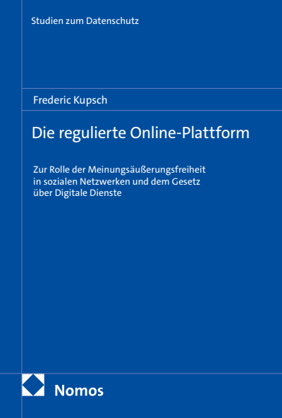 Cover of book: Die regulierte Online-Plattform