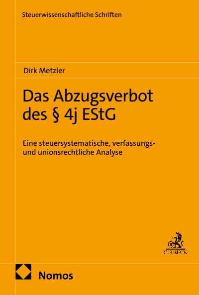 Cover of book: Das Abzugsverbot des § 4j EStG
