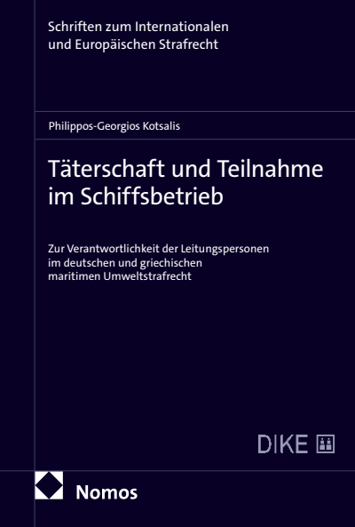 Cover of book: Täterschaft und Teilnahme im Schiffsbetrieb