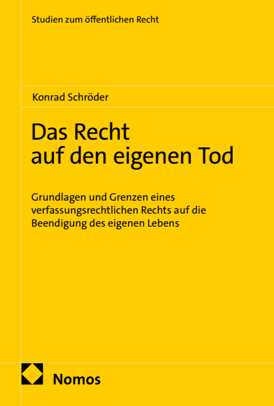 Cover des Buchs: Das Recht auf den eigenen Tod