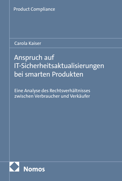 Cover des Buchs: Anspruch auf IT-Sicherheitsaktualisierungen bei smarten Produkten