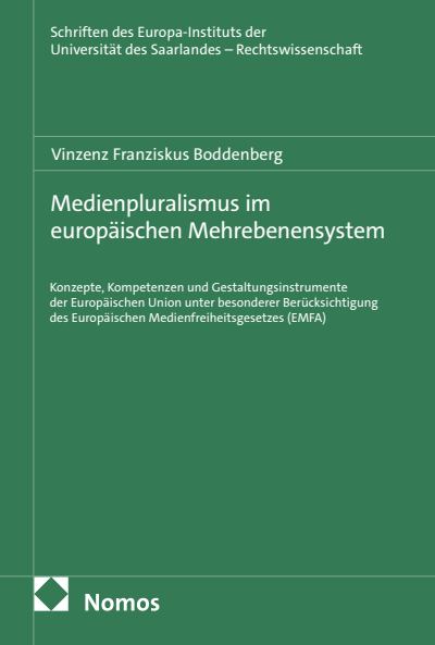 Cover des Buchs: Medienpluralismus im europäischen Mehrebenensystem