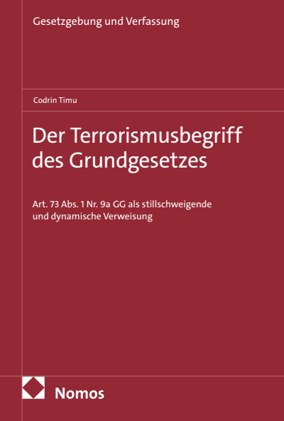 Cover des Buchs: Der Terrorismusbegriff des Grundgesetzes