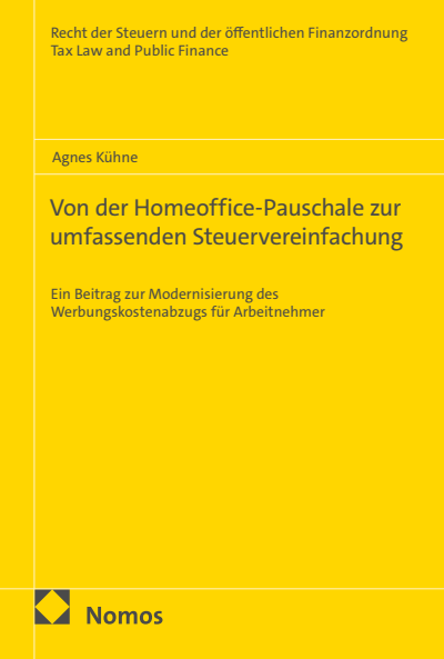 Cover des Buchs: Von der Homeoffice-Pauschale zur umfassenden Steuervereinfachung