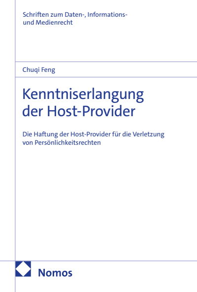 Cover of book: Kenntniserlangung der Host-Provider