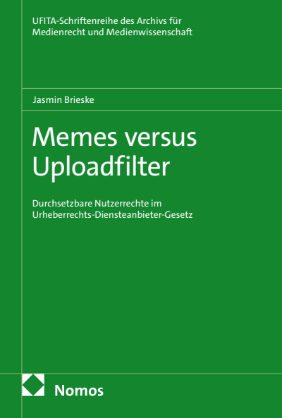 Cover of book: Memes versus Uploadfilter