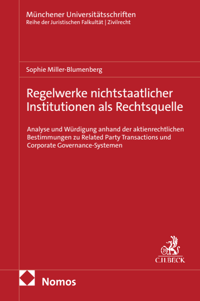 Cover des Buchs: Regelwerke nichtstaatlicher Institutionen als Rechtsquelle