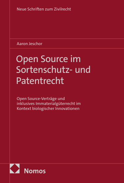Cover of book: Open Source im Sortenschutz- und Patentrecht