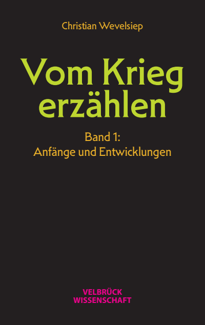 Cover des Buchs: Vom Krieg erzählen