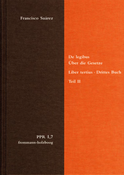 Cover des Buchs: De legibus ac Deo legislatore. Liber tertius. Über die Gesetze und Gott den Gesetzgeber. Drittes Buch. Teil II
