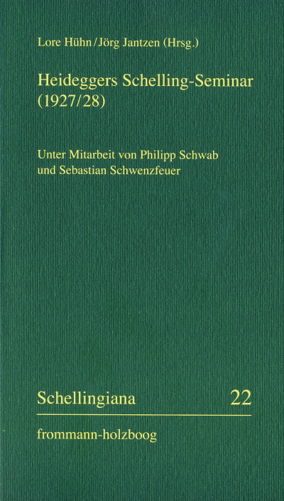Cover of book: Heideggers Schelling-Seminar (1927/28)