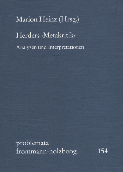 Cover of book: Herders ›Metakritik‹