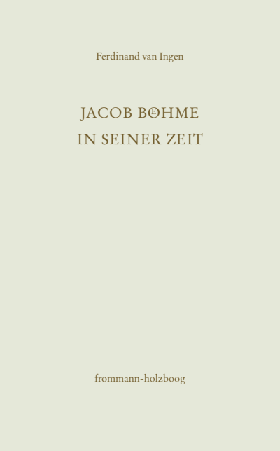 Cover of book: Jacob Böhme in seiner Zeit