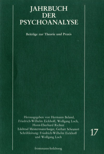 Cover of book: Jahrbuch der Psychoanalyse