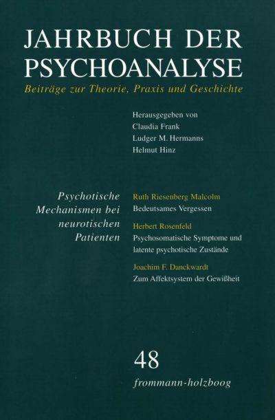 Cover of book: Jahrbuch der Psychoanalyse