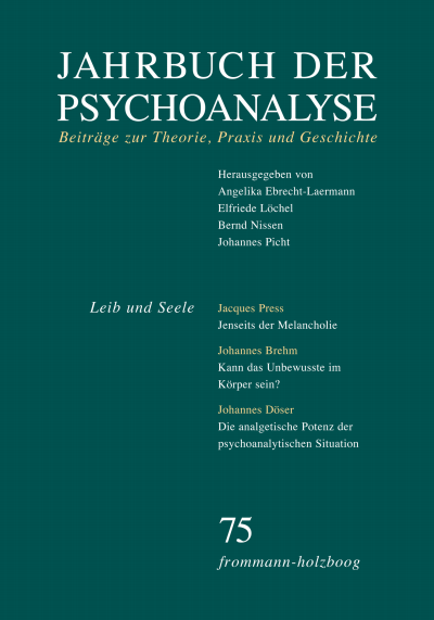 Cover of book: Jahrbuch der Psychoanalyse