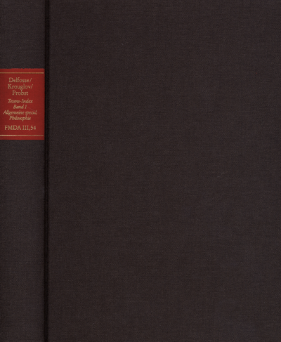 Cover of book: Forschungen und Materialien zur deutschen Aufklärung / Abteilung III: Indices. Kant-Index. Tetens-Index. Band 1: Stellenindex und Konkordanz zu Johann Nicolaus Tetens‘ „Über die allgemeine speculativische Philosophie“