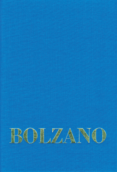Cover des Buchs: Bernard Bolzano Gesamtausgabe / Reihe I: Schriften
