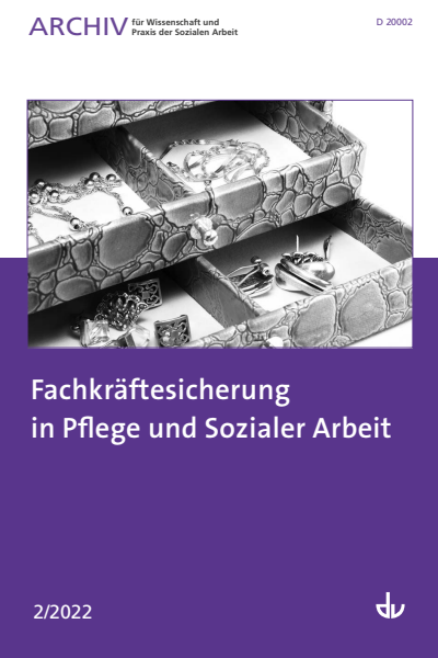 Cover des Buchs: Fachkräftesicherung in Pflege und Sozialer Arbeit