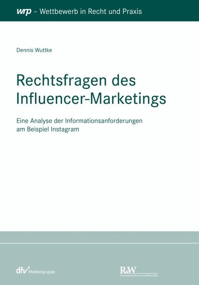Cover of book: Rechtsfragen des Influencer-Marketings