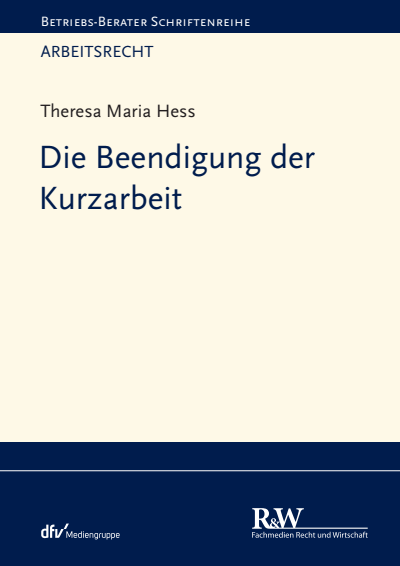 Cover des Buchs: Die Beendigung der Kurzarbeit