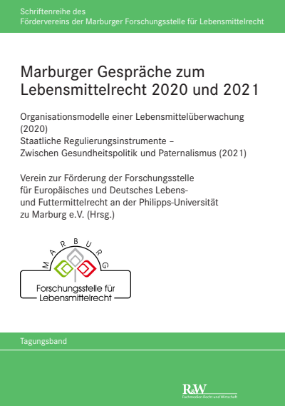 Cover des Buchs: Marburger Symposien zum Lebensmittelrecht 2020 und 2021