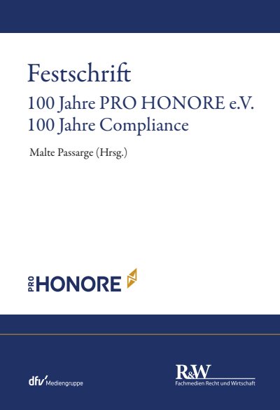 Cover des Buchs: Festschrift 100 Jahre PRO HONORE e. V.