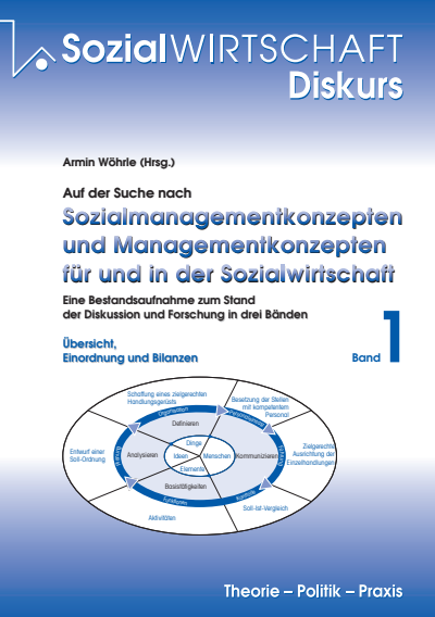 Cover des Buchs: Auf der Suche nach Sozialmanagementkonzepten und Managementkonzepten für und in der Sozialwirtschaft Band 1