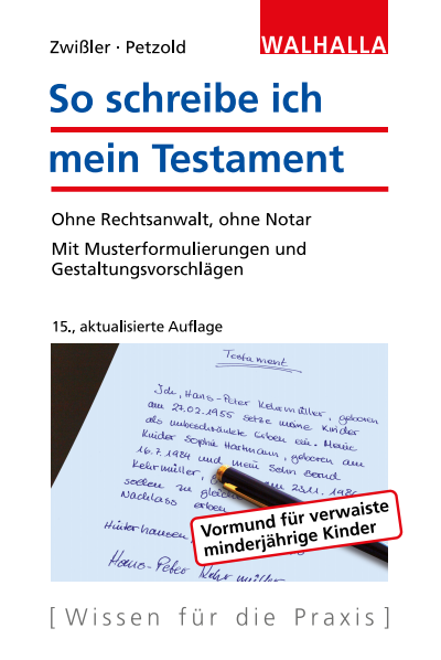 Cover des Buchs: So schreibe ich mein Testament