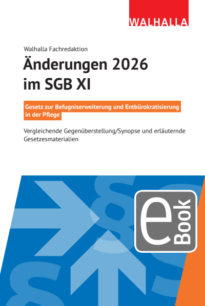 Cover des Buchs: Änderungen 2026 im SGB XI: Gesetz zur Befugniserweiterung und Entbürokratisierung in der Pflege