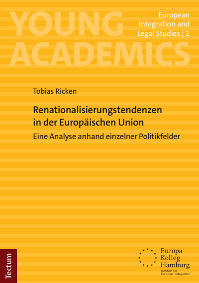 Cover of book: Renationalisierungstendenzen in der Europäischen Union