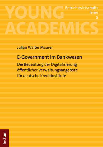 Cover of book: E-Government im Bankwesen