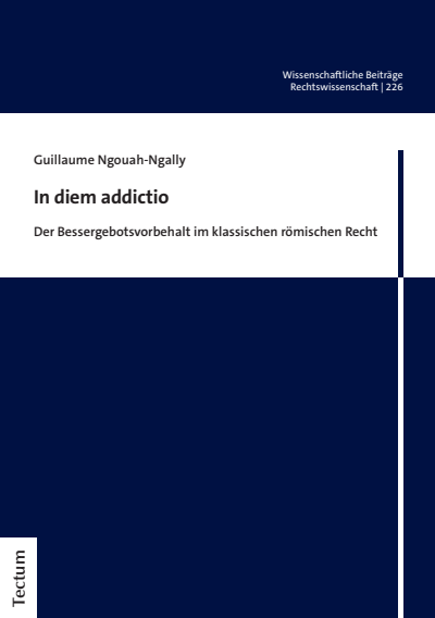 Cover of book: In diem addictio