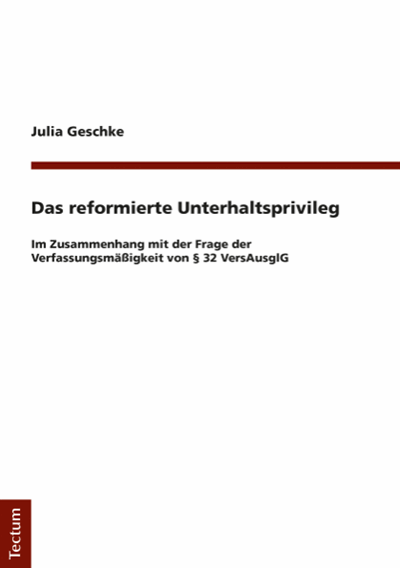 Cover des Buchs: Das reformierte Unterhaltsprivileg