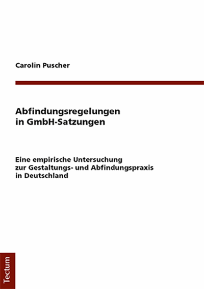 Cover of book: Abfindungsregelungen in GmbH-Satzungen