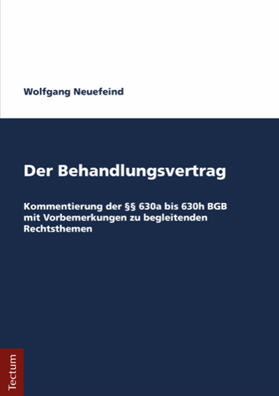 Cover of book: Der Behandlungsvertrag